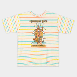 Gingerbread House Construction Crew Kids T-Shirt