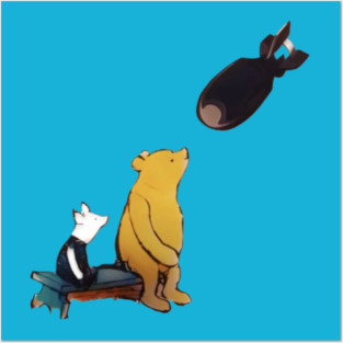 Winnie The Pooh & Piglet Look Up Posters and Art