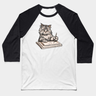 The Left Handed Cat Baseball T-Shirt