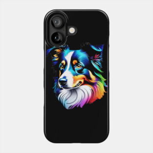 Surrealism art style dog, vibrant, calm brown eyes #3 Phone Case
