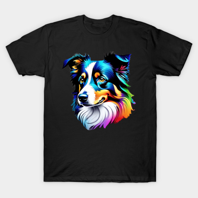Surrealism art style dog, vibrant, calm brown eyes #3 T-Shirt by BirdsnStuff