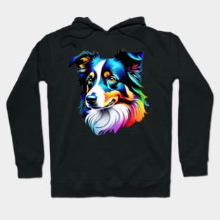 Surrealism art style dog, vibrant, calm brown eyes #3 Hoodie