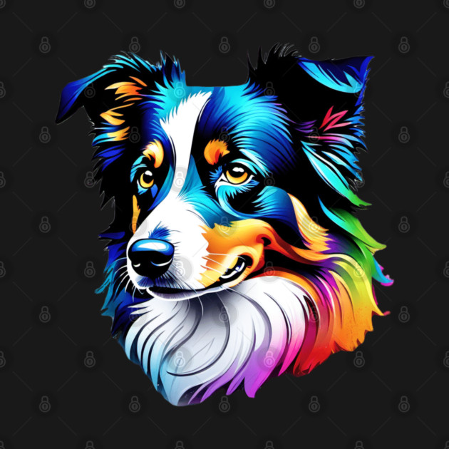 Surrealism art style dog, vibrant, calm brown eyes #3 by BirdsnStuff