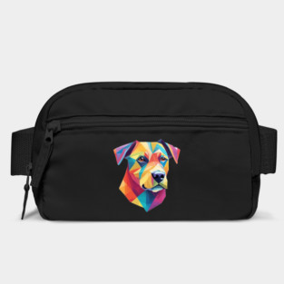 Geometrical Dog, vibrant, calm brown eyes #2 Bag