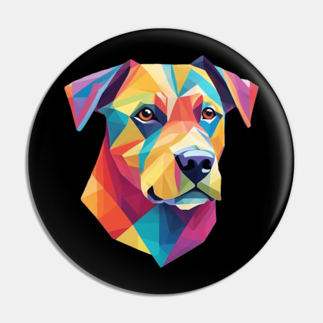 Geometrical Dog, vibrant, calm brown eyes #2 Pin by BirdsnStuff