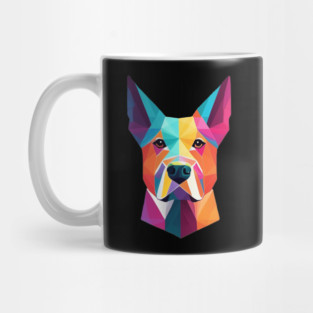Geometric Dog Face Portrait Mug