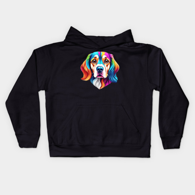 Geometrical Dog Kids Hoodie by BirdsnStuff
