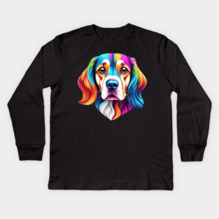 Geometrical Dog Kids Long Sleeve T-Shirt