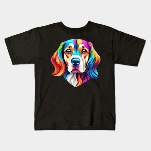 Geometrical Dog Kids T-Shirt by BirdsnStuff