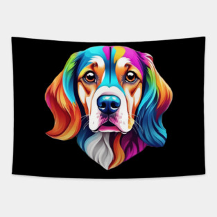 Geometrical Dog Tapestry