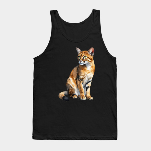 Abstract watercolor of an African Golden Cat #3 Tank Top by BirdsnStuff