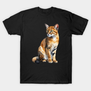 Abstract watercolor of an African Golden Cat #3 T-Shirt