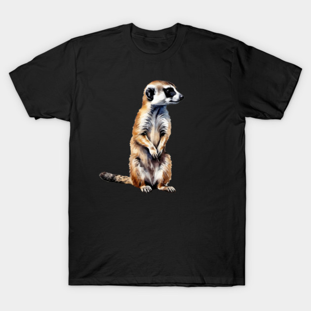 Abstract painting of a African Meerkat T-Shirt by BirdsnStuff