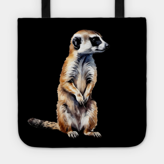 Abstract painting of a African Meerkat Tote by BirdsnStuff