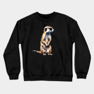 Abstract painting of a African Meerkat Crewneck Sweatshirt