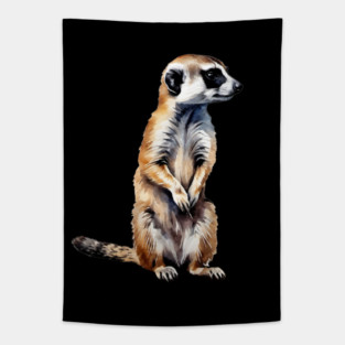 Abstract painting of a African Meerkat Tapestry