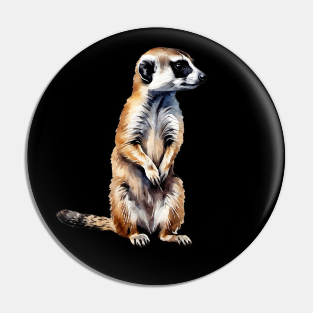 Abstract painting of a African Meerkat Pin by BirdsnStuff