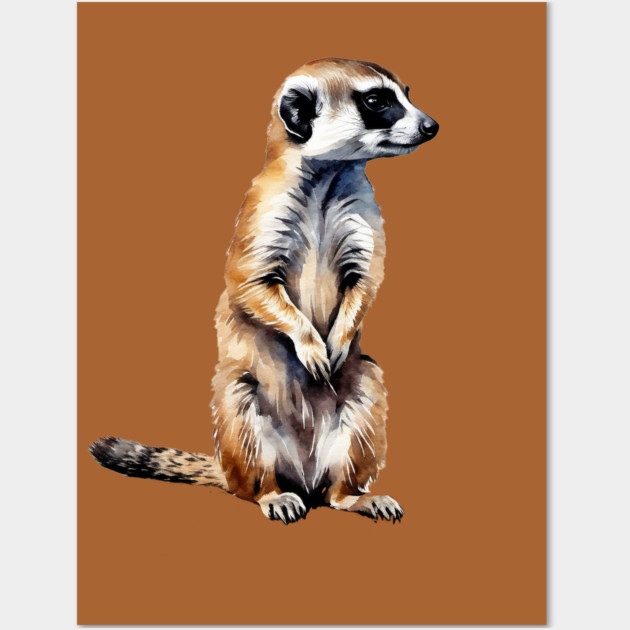 Abstract painting of a African Meerkat Wall Art by BirdsnStuff