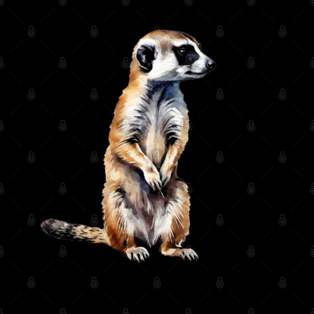 Abstract painting of a African Meerkat by BirdsnStuff