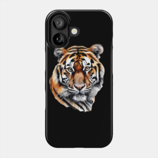 Abstract Water Color Painting of a Siberian Tiger Phone Case