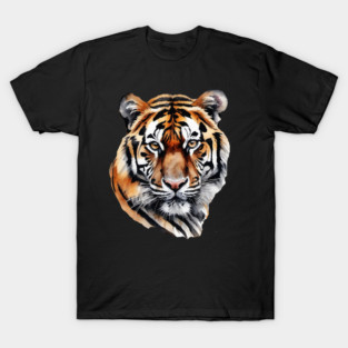 Abstract Water Color Painting of a Siberian Tiger T-Shirt