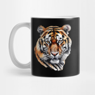 Abstract Water Color Painting of a Siberian Tiger Mug