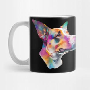 Surrealism art style dog, vibrant, calm brown eyes #4 Mug