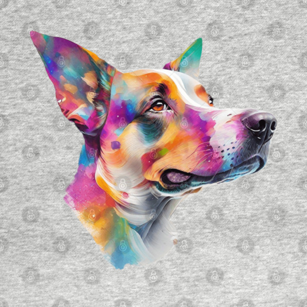 Surrealism art style dog, vibrant, calm brown eyes #4 by BirdsnStuff