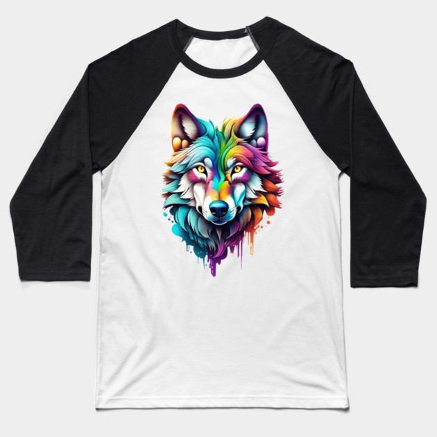 Surrealism style art piece of a Timberwolf #2 Baseball T-Shirt by BirdsnStuff