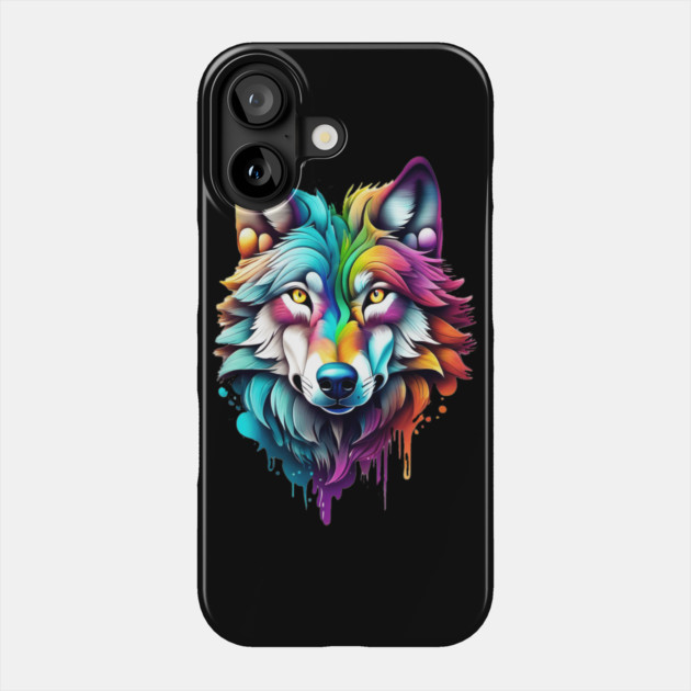 Surrealism style art piece of a Timberwolf #2 Phone Case by BirdsnStuff