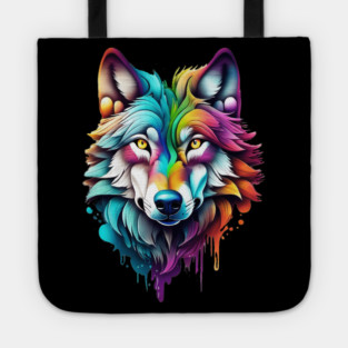 Surrealism style art piece of a Timberwolf #2 Tote