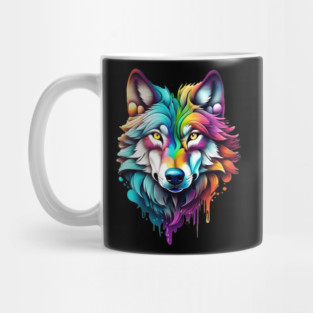 Surrealism style art piece of a Timberwolf #2 Mug