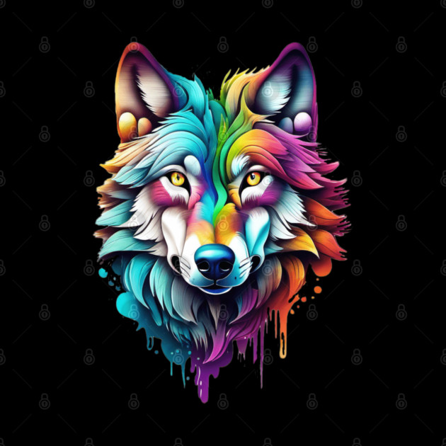 Surrealism style art piece of a Timberwolf #2 by BirdsnStuff