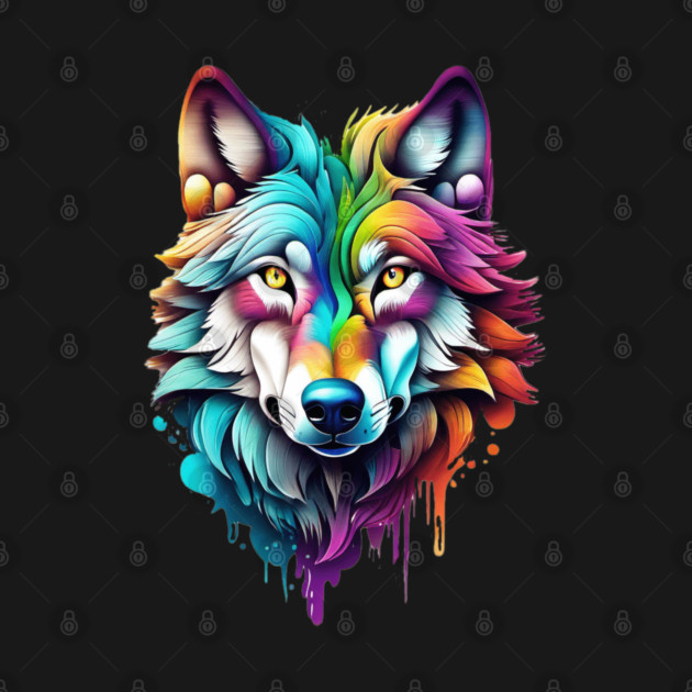 Surrealism style art piece of a Timberwolf #2 by BirdsnStuff