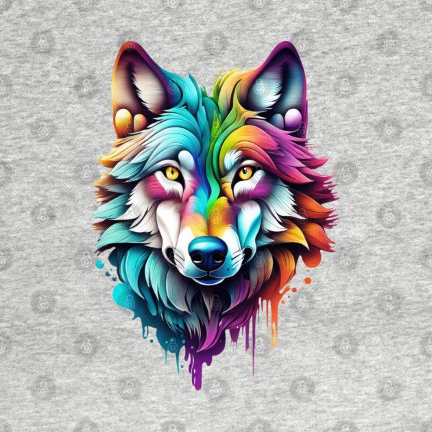 Surrealism style art piece of a Timberwolf #2 by BirdsnStuff