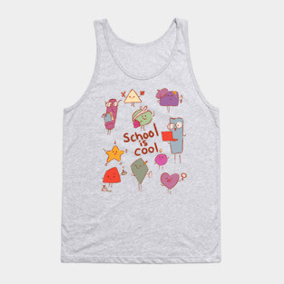 Kawaii shapes school is cool Tank Top
