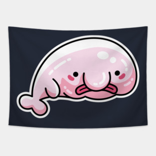 Kawaii Cute Blobfish Tapestry