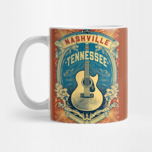 Nashville Guitar Poster Mug