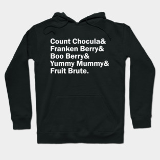 Funny Names x Monster Cereal (Chocula, Frankenberry, BooBerry, Fruit Brute Hoodie