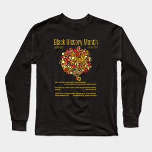 Black History Month, beautiful woman retro Long Sleeve T-Shirt