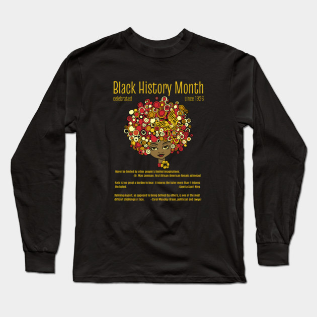 Black History Month, beautiful woman retro Long Sleeve T-Shirt by HolidayBug