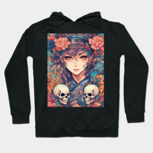 Hot Skull and Anime Boy Hoodie