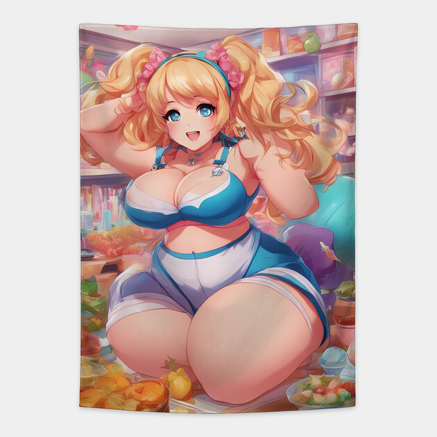 Chubby Champions Cute Beautifull Anime Tapestry by animegirlnft