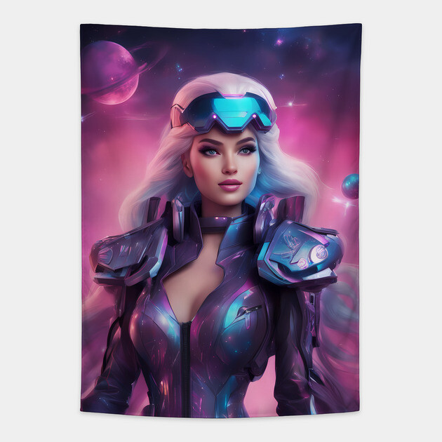 Top Hot Anime Hero astronaut Tapestry by animegirlnft
