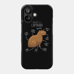 Capybara Anatomy Phone Case