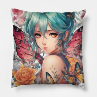 Arsty 70s Butterfly Angel Pillow