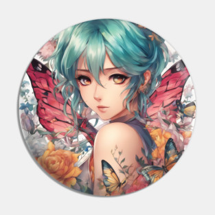 Arsty 70s Butterfly Angel Pin