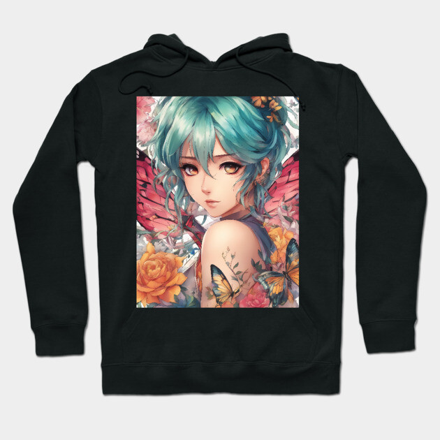 Arsty 70s Butterfly Angel Hoodie by animegirlnft