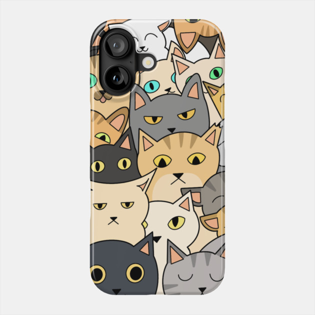 Funny Cats Faces, Playful Kittens for Cat Lovers Phone Case by logiamerch