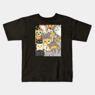 Funny Cats Faces, Playful Kittens for Cat Lovers Kids T-Shirt